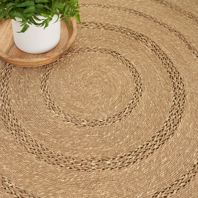 Nourison Natural Seagrass Indoor/Outdoor Solid Area Rug