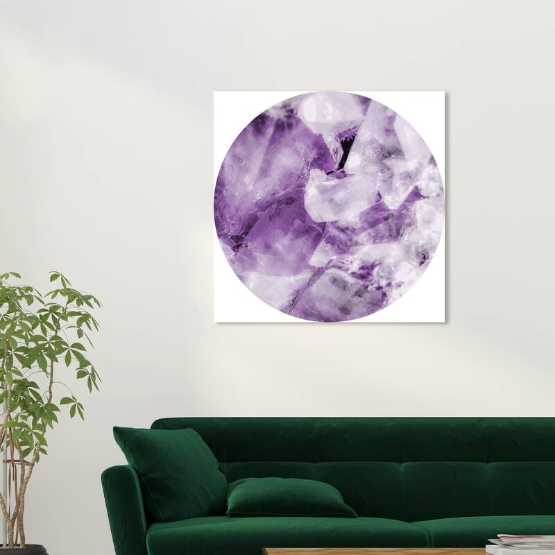 Wynwood Studio Prints Abstract Amethyst Cluster Purple and Lavender Modern & Contemporary Wall Art Canvas Print - 30 x 30