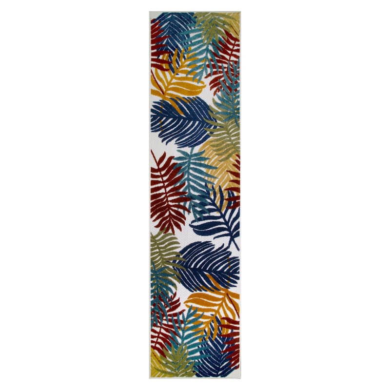 Leick Home 595165 Talipot Palm Indoor Outdoor Area Rug Runner 2'x8'