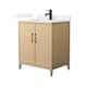 Option White Oak, Black Trim, White Quartz Top