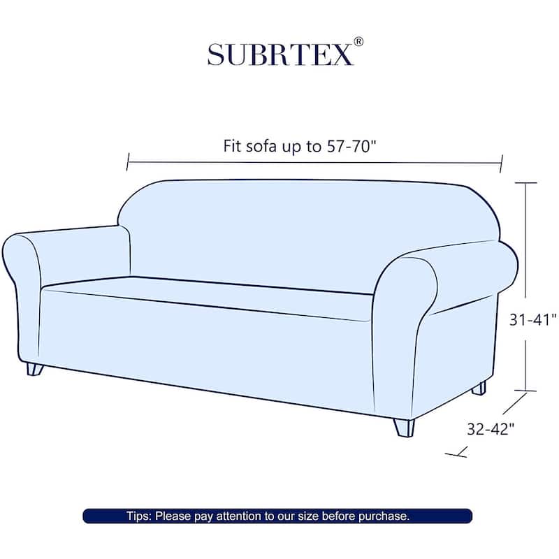 Subrtex 1-Piece Sofa Cover Stretch Soft Couch Loveseat Slipcover