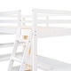 preview thumbnail 8 of 9, Twin Size Wood Loft Bed with Shelves and Desk, White