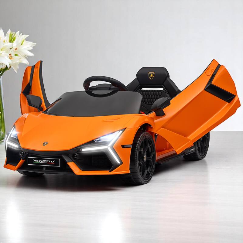 12V Licensed Lamborghini Revuelto Kids Ride-On Car with Remote Control, Hydraulic Doors,LED Lights, Music - Electric Toy Vehicle