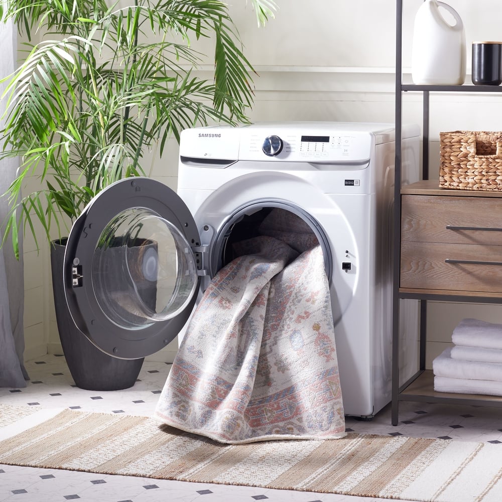 SAFAVIEH Bayside Machine Washable Surmeli Shabby Chic Rug