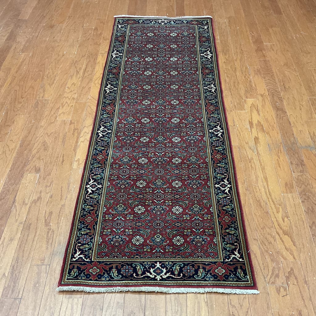 HERAT ORIENTAL Handmade 2'6 x 8' Herati Wool Runner - 2'6" x 8'