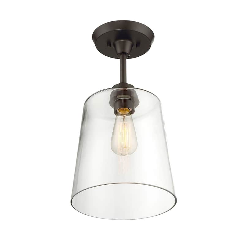Bellevue Single Light 10" Wide Semi-Flush Ceiling Fixture