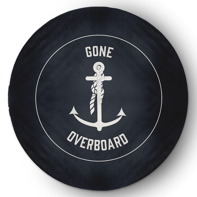 Gone Forever Overboard Nautical Chenille Rug