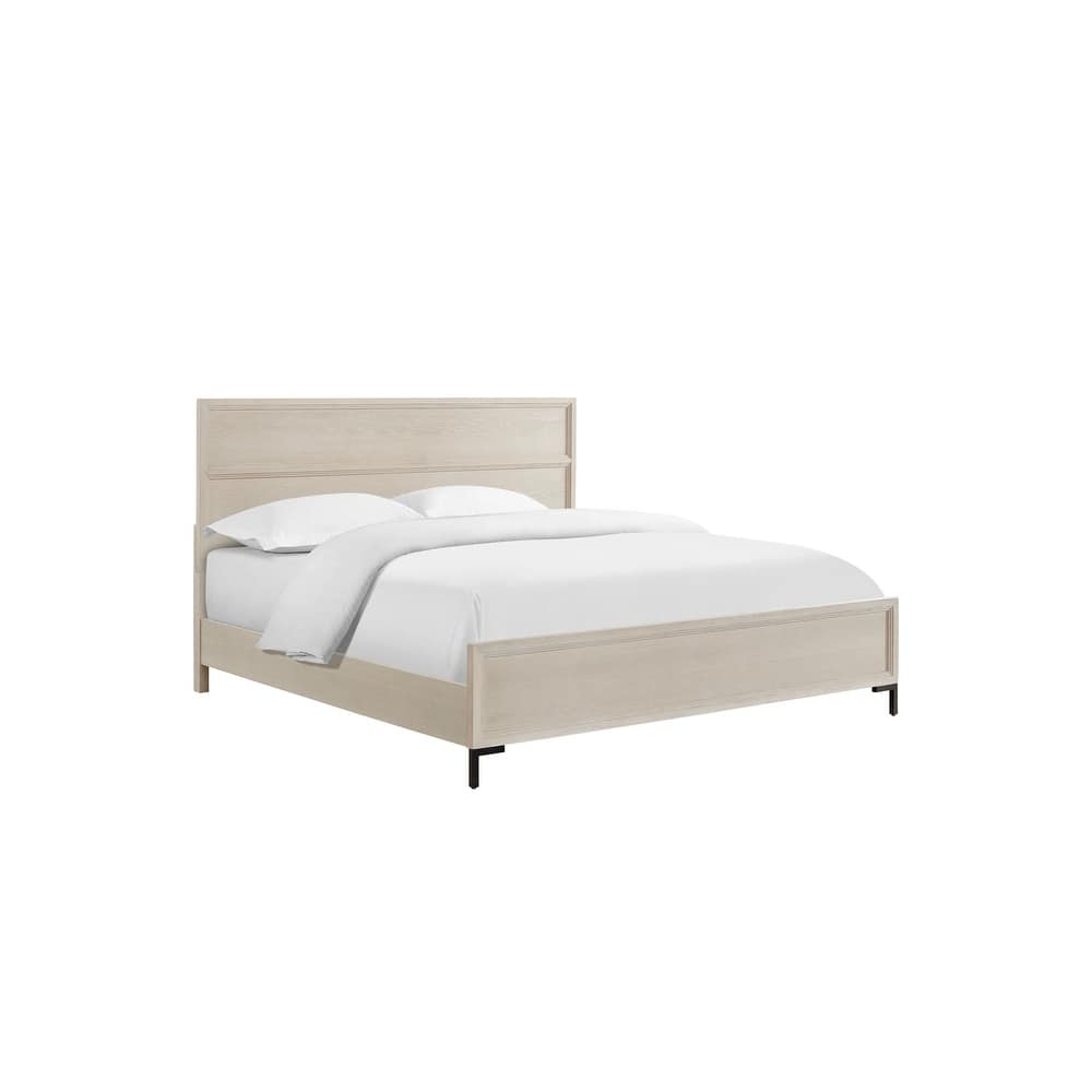 Bradley Wood Platform Bed, Antique White