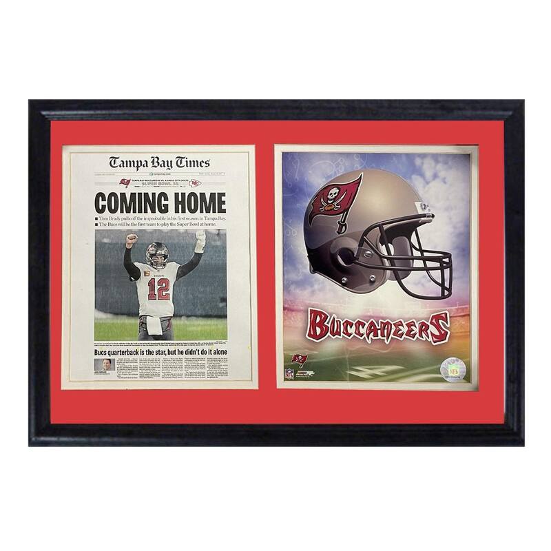 Tampa Bay Times Newspaper Frame Tampa Bay Buccaneers Football 12x18 - Newspaper 1