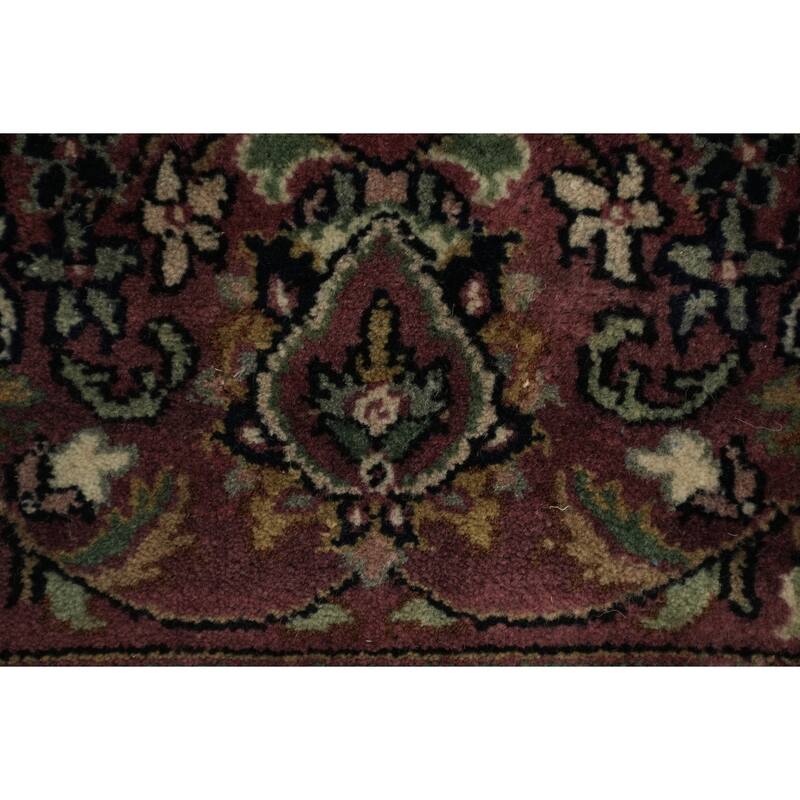 Hand Knotted Oriental 100% Wool Carpet Traditional All-Over Navy Blue & Blues Tabriz Area Rug - 10' 7'' X 7' 9''