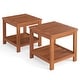 preview thumbnail 10 of 8, Gymax 2PCS 2-Tier Adirondack Side Table w/ Slatted Tabletop Storage