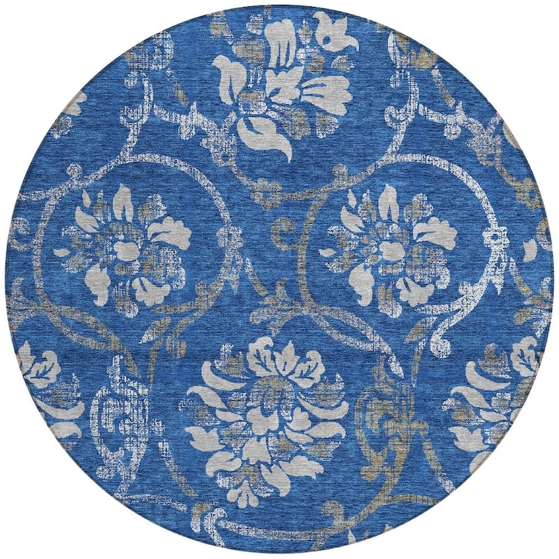HomeRoots Floral Traditional Rectangle Outdoor Rug