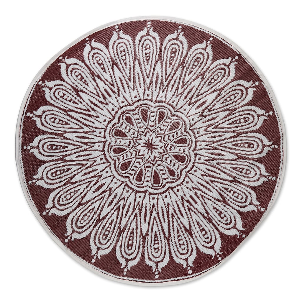 DII Blue Sunflower Outdoor Rug 5 Ft Round