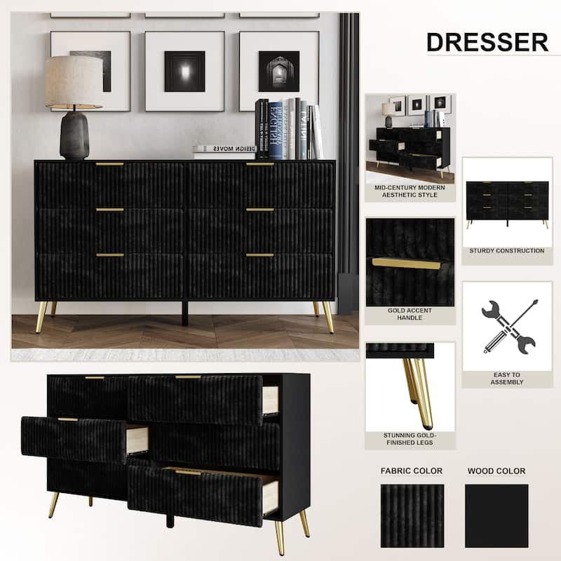 Clayfell Jacque 6 Drawer Dresser