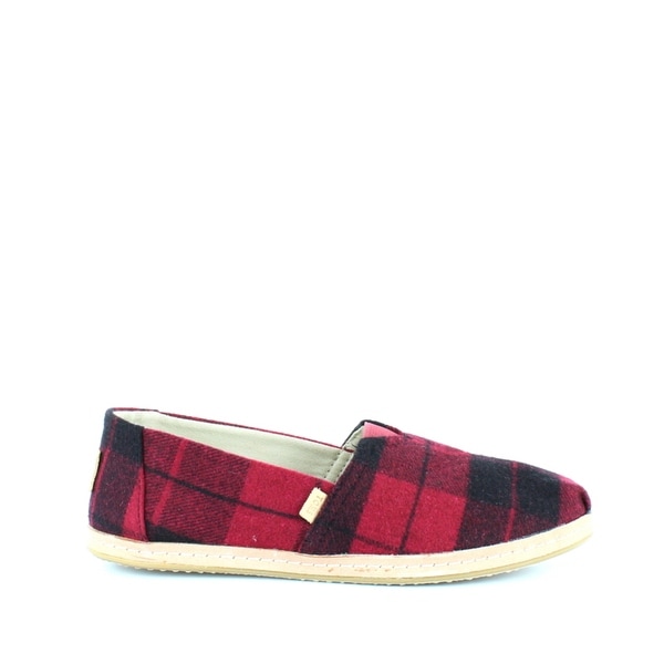 Toms Classic Slip-Ons Red Plaid 