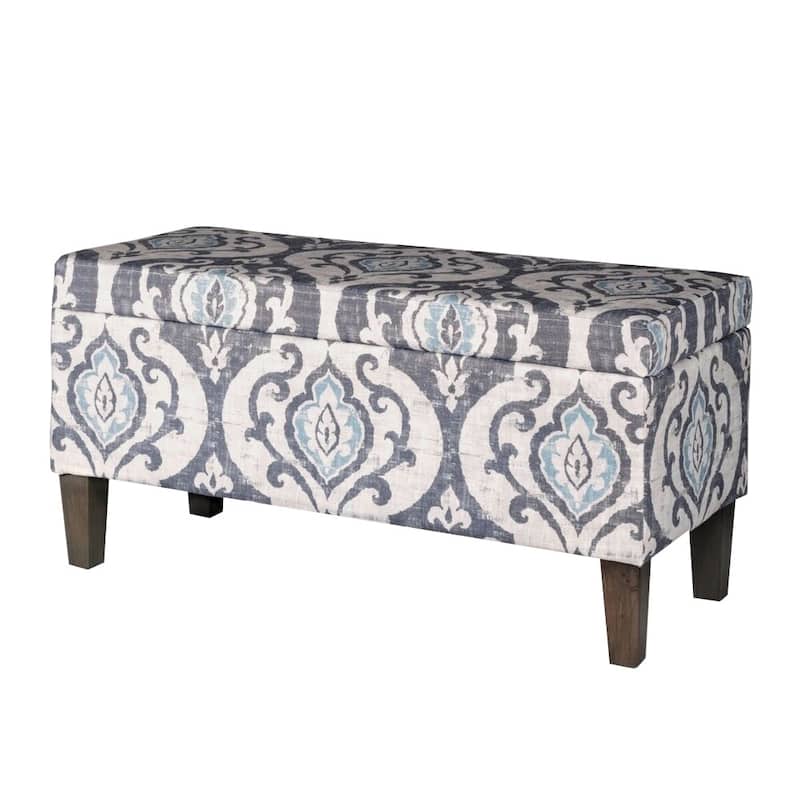 Buhrer Blue Slate Decorative Storage Bench
