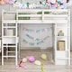 preview thumbnail 2 of 18, Full Size Loft Bed with Built-in Desk with Two Drawers,Shelves and Drawers,Multifunctional Loft Bed With Storage
