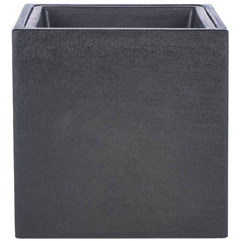 SAFAVIEH Outdoor Yulissa Black Planter - 13Wx13Dx13H - Black