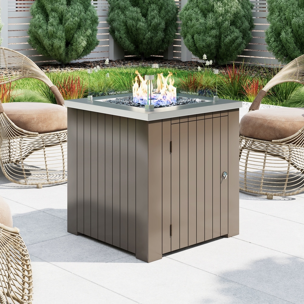 Propane fire pit table set clearance outlet