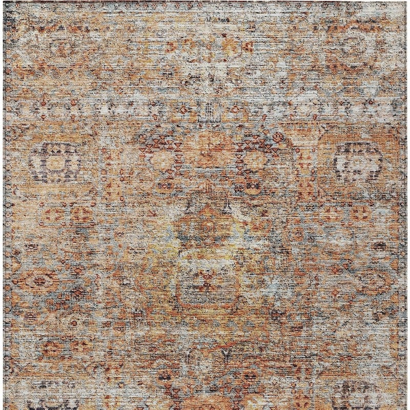 HomeRoots Floral Traditional Rectangle Outdoor Rug