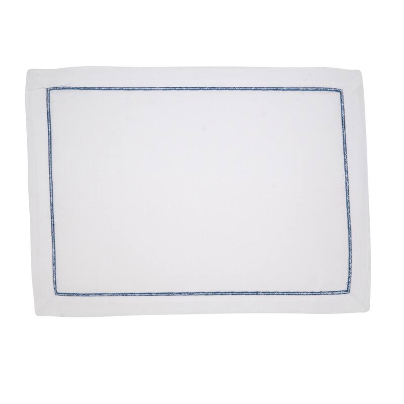Embroidered Line Design Placemat (Set of 4) - 14"x20"