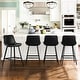 preview thumbnail 24 of 43, LUE BONA Faux Leather Bar Stools Counter Height Stools with Backs and Metal Legs (Set of 4)