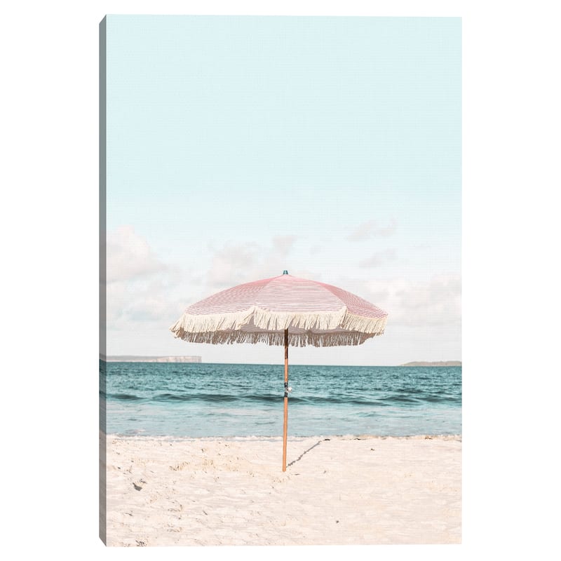 Pink Umbrella by Sisi and Seb Canvas Art Print