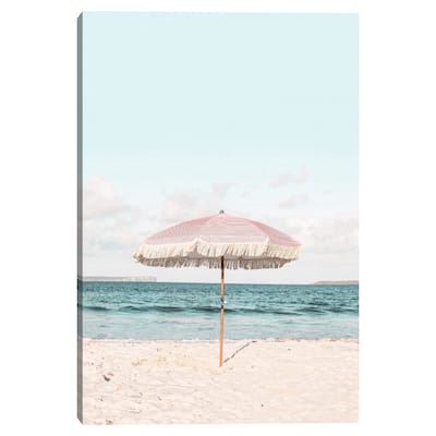 Pink Umbrella by Sisi and Seb Canvas Art Print