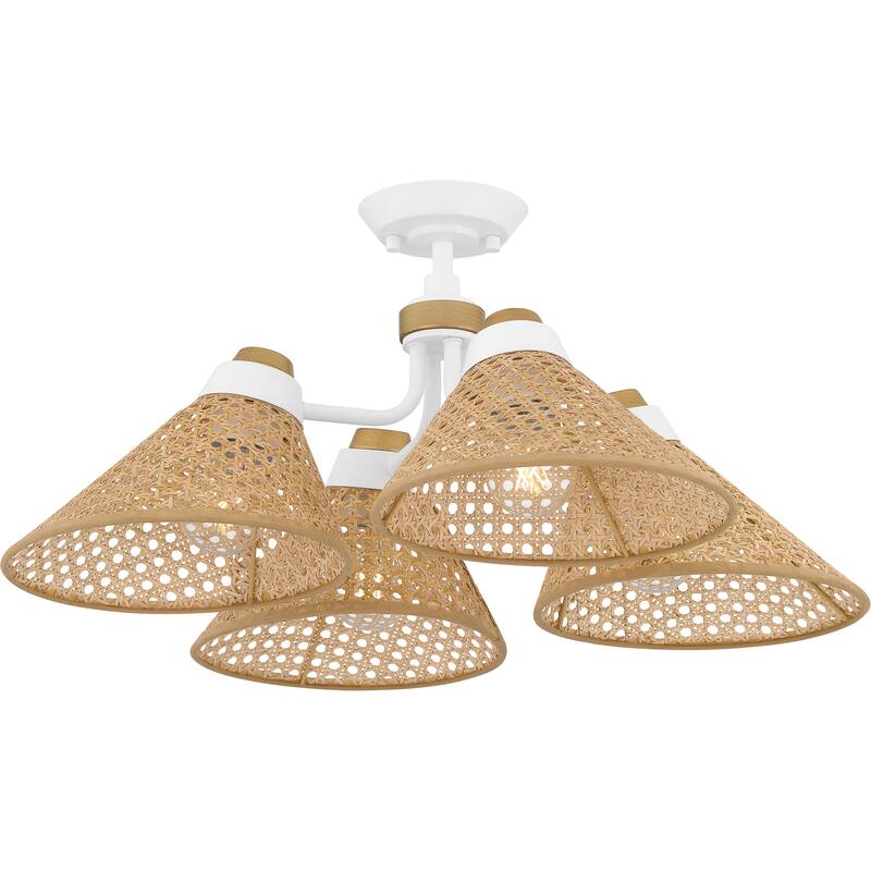 Graft 4-Light Matte White Semi-Flush Mount Light