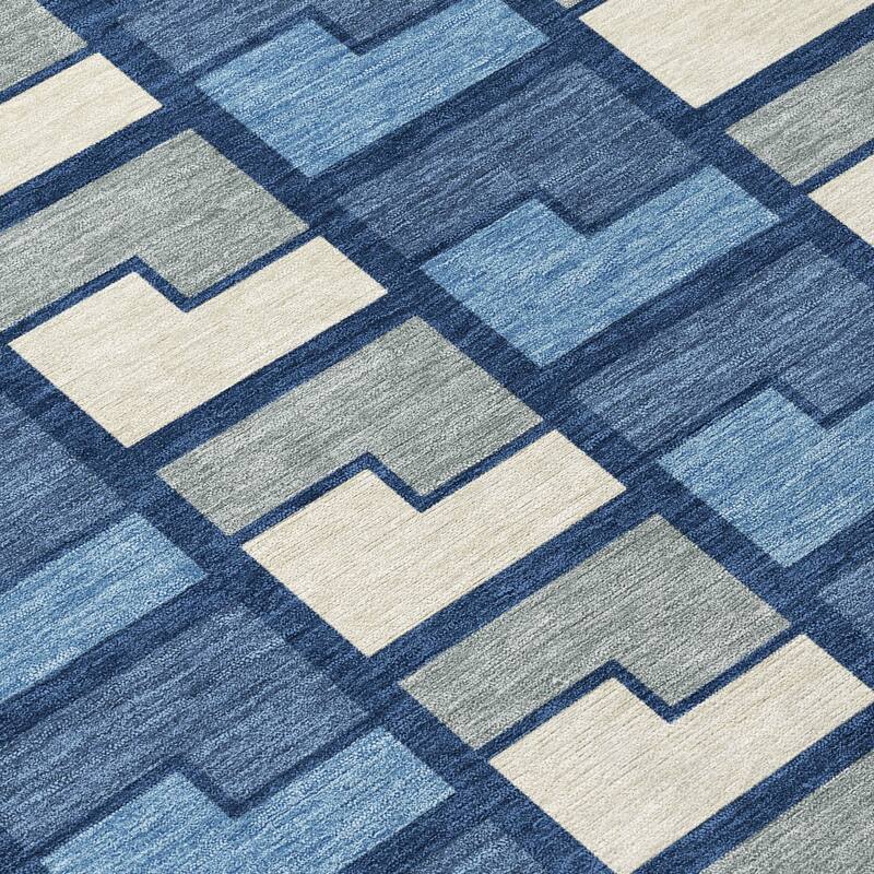 Machine Washable Indoor/ Outdoor Contemporary Kaylee Chantille Rug