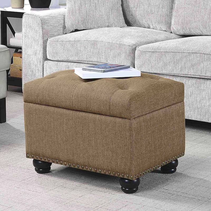 Convenience Concepts Designs4Comfort 5th Avenue Storage Ottoman - Sandstone Fabric