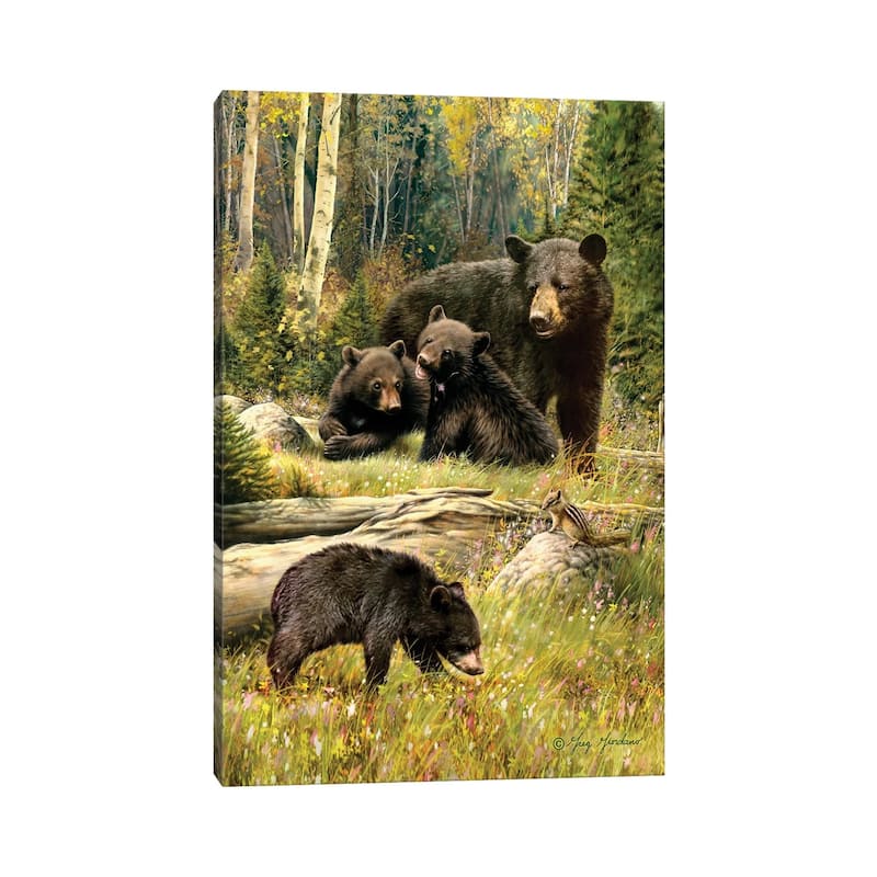 iCanvas "Black Bear Family" by Greg & Company Canvas Print
