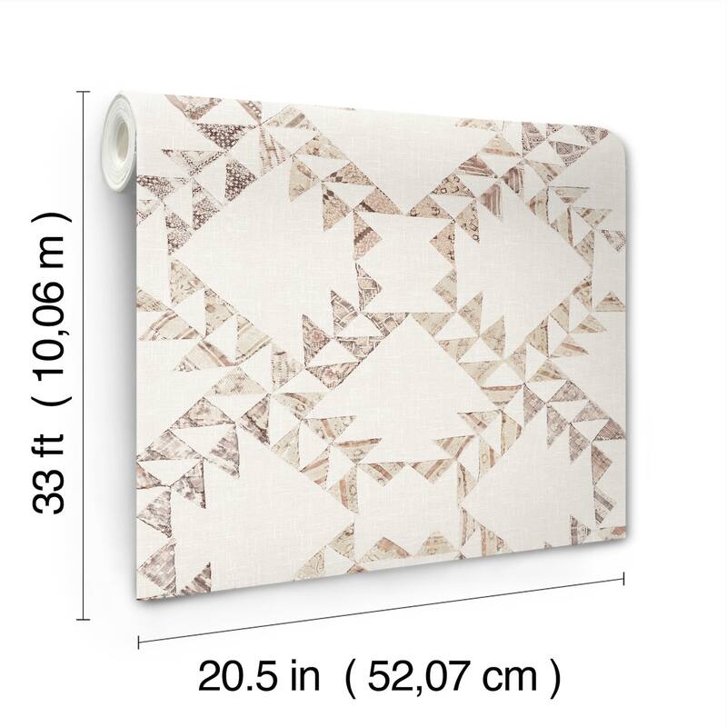 Scrap Quilt Brown Wallpaper