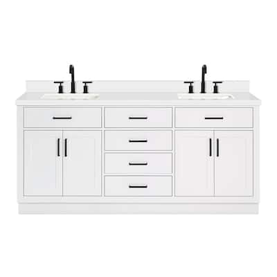 Ariel T073DWQRVO Hepburn 73" Free Standing Double Basin Vanity Set