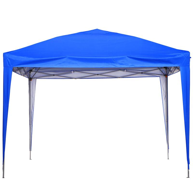 10*10 Ft Flat Roof Outdoor Shed with 4 Sides - 118*118*102.36