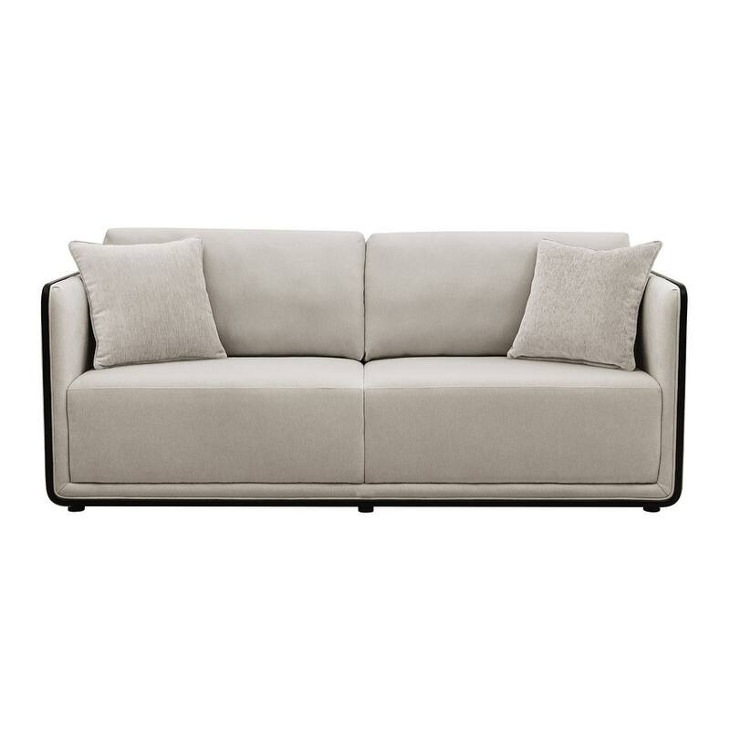 Contemporary Taupe Finish High Density Foam Sofa 1pc