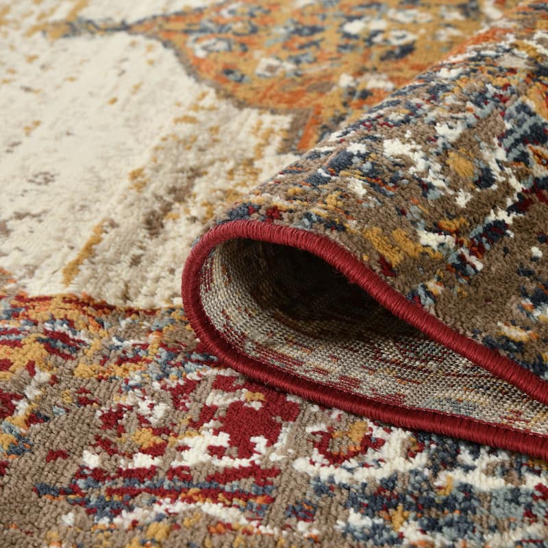 Alurea Pelham Red Medallion Area Rug
