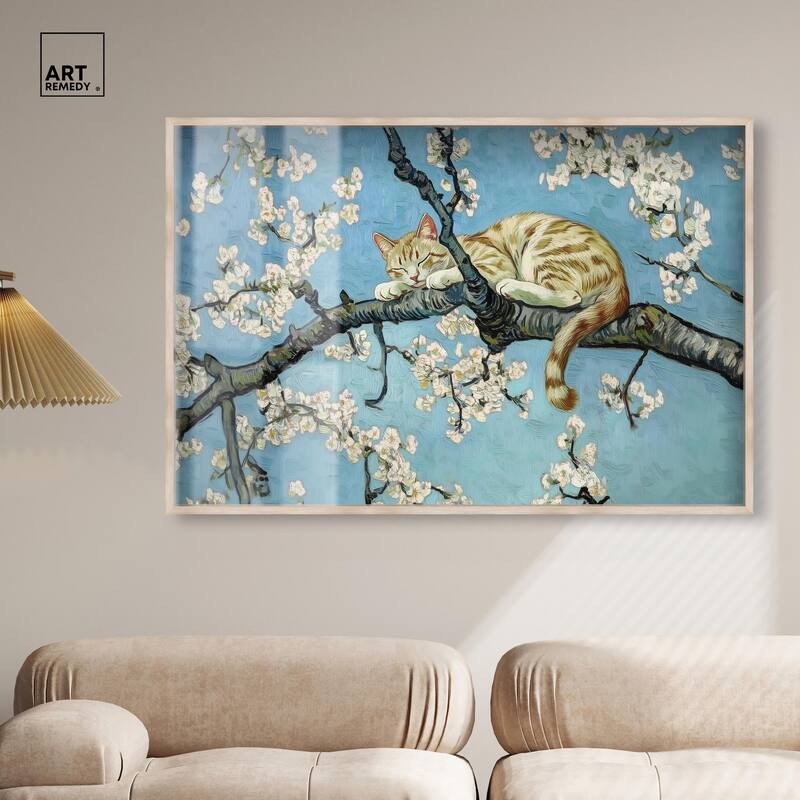 Autumn Blossom Kitten Shadowbox by Art Remedy