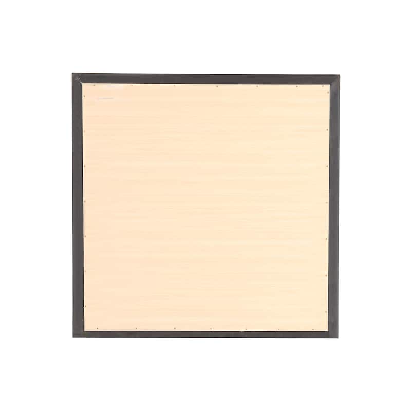 Wooden Framed Square Dresser Wall Mirror - 41" - Black