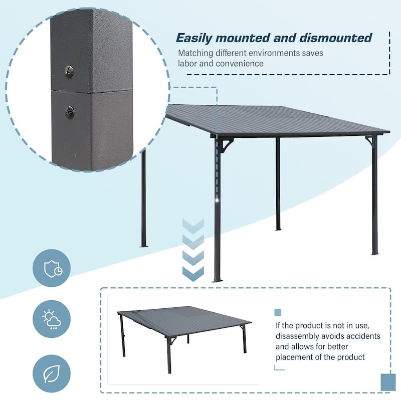 Outdoor Wall Mounted Gazebos Backyard Gazebo Awning