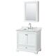 Option White / White Carrara Marble Top / Polished Chrome