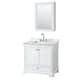 Option White / White Carrara Marble Top / Polished Chrome