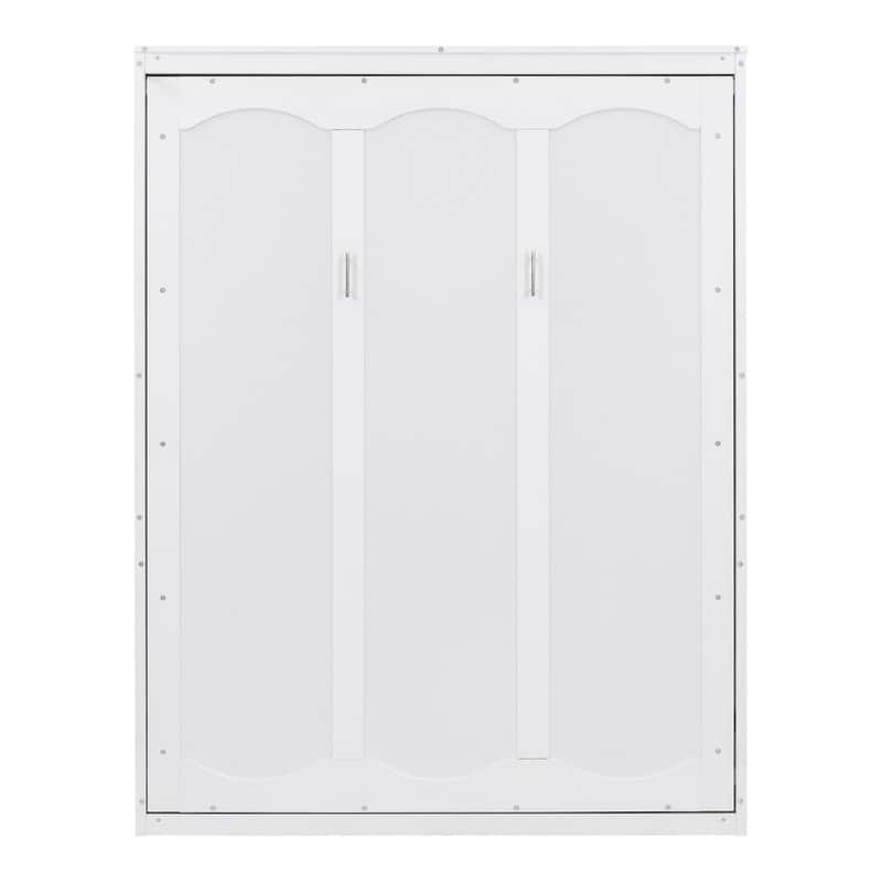 Wooden Queen Size Murphy Bed Wall Bed with Shelves