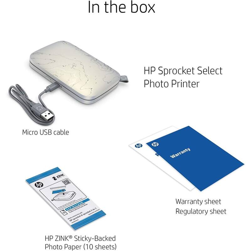 HP Sprocket Portable Instant Photo Printer, Prints From iOS or Android Devices