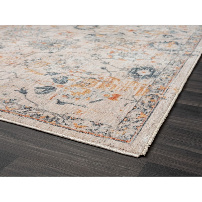 Terra by Obeetee Manor Persian Floral Rug