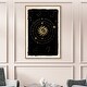 preview thumbnail 44 of 62, Astrology Map, Solar System Planets Modern Black Canvas Wall Art Print for Bedroom