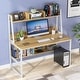 preview thumbnail 8 of 34, 47 Inches Computer Desk with Hutch and Bookshelf, Home Office Desk