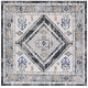 preview thumbnail 5 of 28, SAFAVIEH Odyssey Vitalina Shabby Chic Oriental Rug 6'7" Square - Dark Grey/Blue Gold - Square