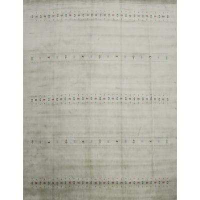 Hand Knotted Oriental 100% Wool Carpet Tribal Animal Pictorial Green Gabbeh Area Rug - 11' 11'' X 11' 11''