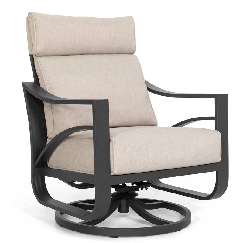 2-Piece Swivel Rocking Sofa Chairs with 5.2” Thick Cushions